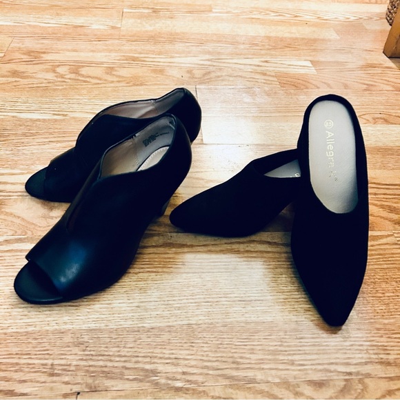 The Limted & Allegra K Shoes - 2 Pairs Black Dress Shoes The Limited & Allegra K Size 8.5 Leather & Suede